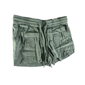 NWT - Style & Co Petite Green Pull-On Shorts | Comfy Elastic Waist | Size PM